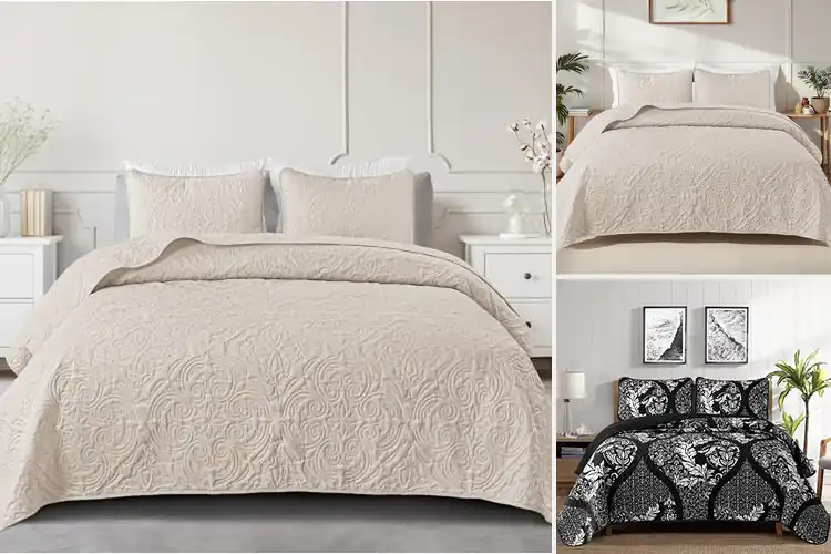 Detailed view of Best Damask Bedspreads for Elegant Bedroom Style