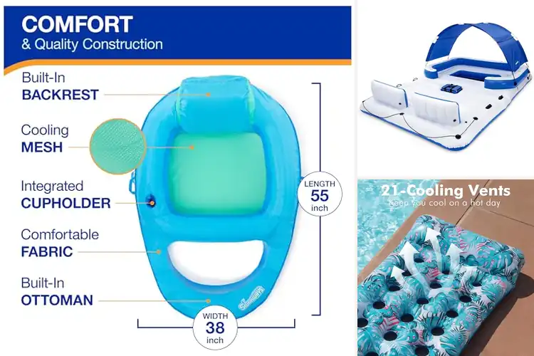 Detailed view of Best Floating Rafts