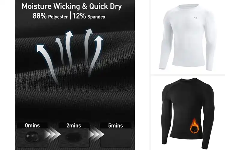 Detailed view of Best Football Base Layer Tops