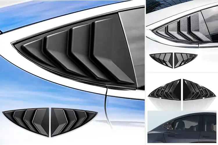 Detailed view of Best Tesla Model 3 Side Window Scoops