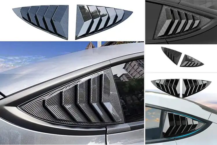 Detailed view of Best Tesla Model 3 Window Louvers: UV Protection & Style
