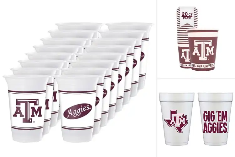 Detailed view of Best Texas A&M Themed Cups